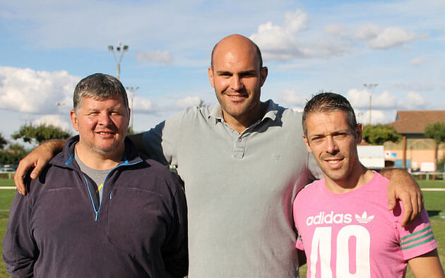 Frédéric Lafragette, Nicolas Dedieu & Cédric Cerciat (Co-présidents du RC Saudrune)
